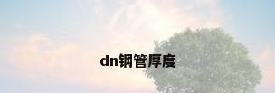 dn钢管厚度