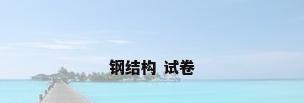 钢结构 试卷