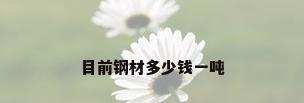 目前钢材多少钱一吨
