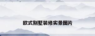 欧式别墅装修实景图片