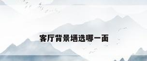客厅背景墙选哪一面