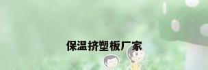 保温挤塑板厂家