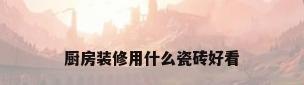 厨房装修用什么瓷砖好看