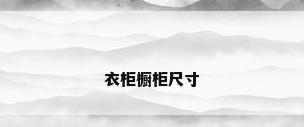 衣柜橱柜尺寸
