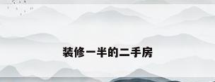装修一半的二手房
