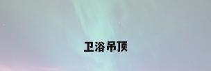 卫浴吊顶