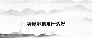 装修吊顶用什么好