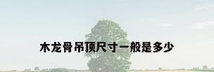 木龙骨吊顶尺寸一般是多少