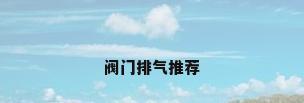 阀门排气推荐