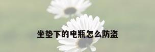 坐垫下的电瓶怎么防盗