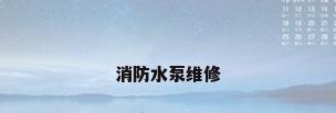 消防水泵维修