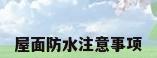 屋面防水注意事项