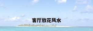 客厅放花风水