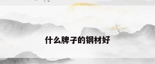 什么牌子的钢材好