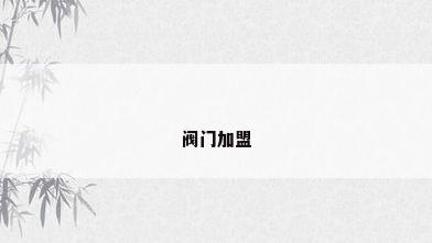 阀门加盟