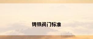 铸铁阀门标准