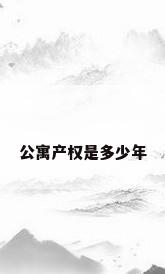 公寓产权是多少年