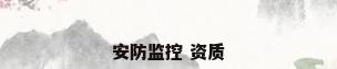 安防监控 资质