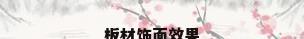 板材饰面效果