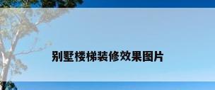 别墅楼梯装修效果图片