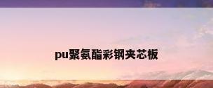pu聚氨酯彩钢夹芯板