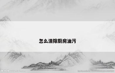 怎么清除厨房油污
