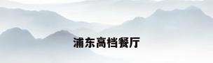 浦东高档餐厅