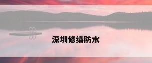 深圳修缮防水