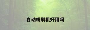 自动粉刷机好用吗