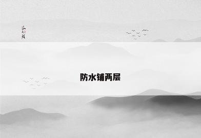 防水铺两层