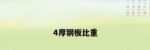 4厚钢板比重