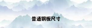 普通钢板尺寸