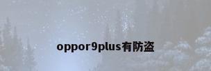 oppor9plus有防盗
