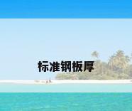 标准钢板厚