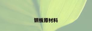 钢板原材料