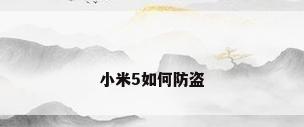 小米5如何防盗