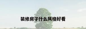 装修房子什么风格好看