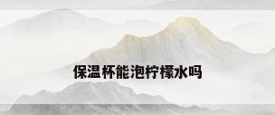 保温杯能泡柠檬水吗