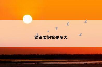 钢管架钢管是多大