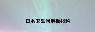 日本卫生间地板材料