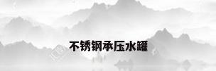 不锈钢承压水罐