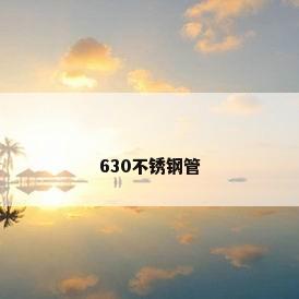630不锈钢管