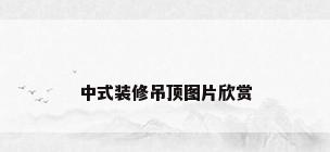 中式装修吊顶图片欣赏