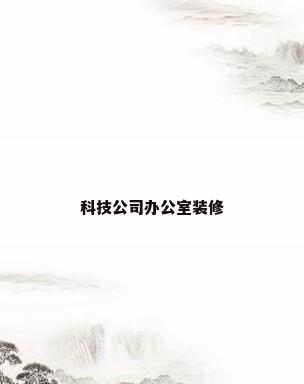 科技公司办公室装修