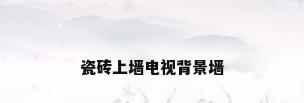 瓷砖上墙电视背景墙