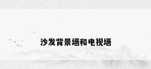 沙发背景墙和电视墙