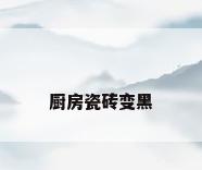厨房瓷砖变黑