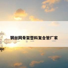 钢丝网骨架塑料复合管厂家