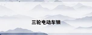 三轮电动车锁