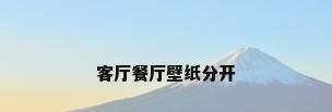 客厅餐厅壁纸分开
